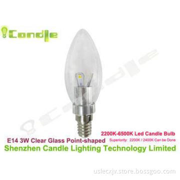 ES Chip 240V E14 LED Candle Bulb 3Watt 210 - 270lm , High P